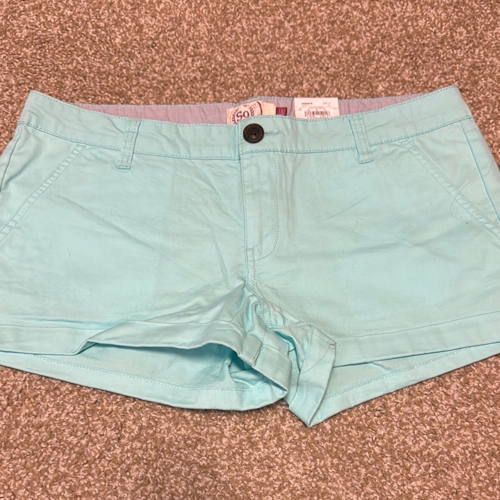 SO High Waist Blue Shorts Casual Summer Wear